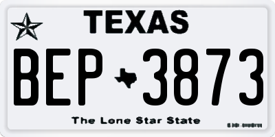 TX license plate BEP3873