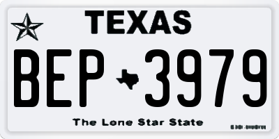 TX license plate BEP3979