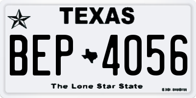 TX license plate BEP4056