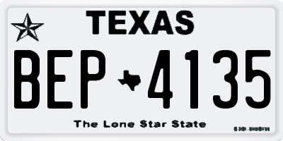 TX license plate BEP4135