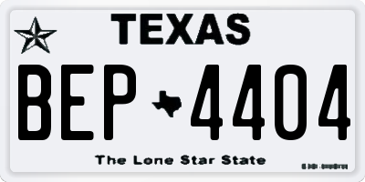 TX license plate BEP4404