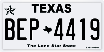 TX license plate BEP4419