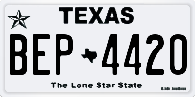 TX license plate BEP4420