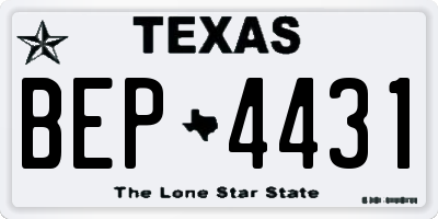 TX license plate BEP4431