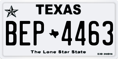 TX license plate BEP4463