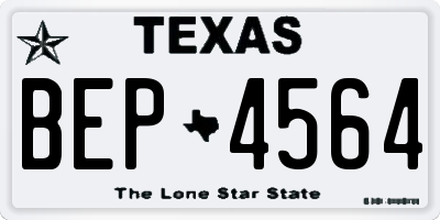 TX license plate BEP4564