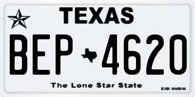 TX license plate BEP4620