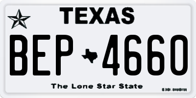 TX license plate BEP4660