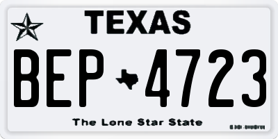 TX license plate BEP4723