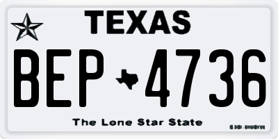 TX license plate BEP4736