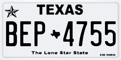 TX license plate BEP4755