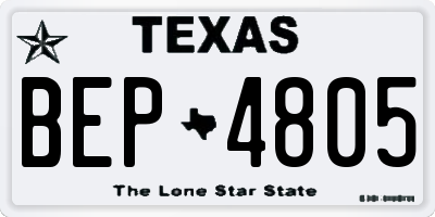 TX license plate BEP4805