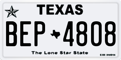 TX license plate BEP4808