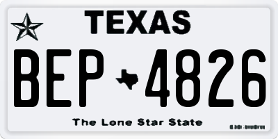 TX license plate BEP4826