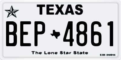 TX license plate BEP4861