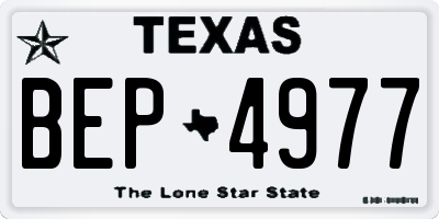 TX license plate BEP4977