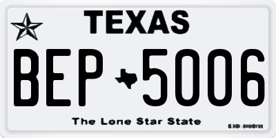 TX license plate BEP5006