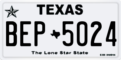 TX license plate BEP5024