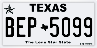 TX license plate BEP5099