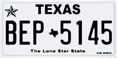 TX license plate BEP5145