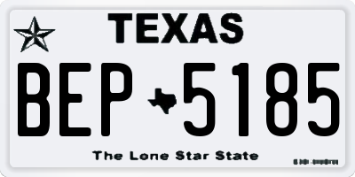 TX license plate BEP5185