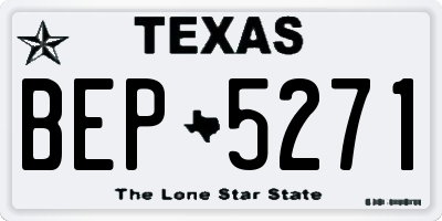 TX license plate BEP5271