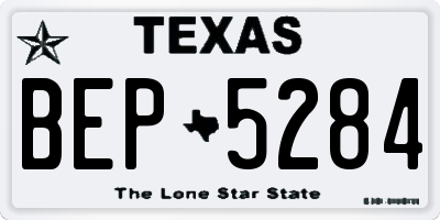 TX license plate BEP5284