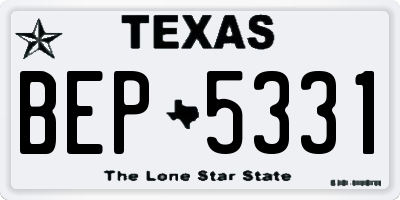 TX license plate BEP5331