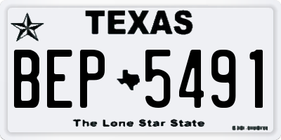 TX license plate BEP5491
