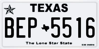 TX license plate BEP5516