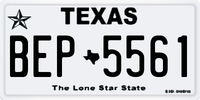 TX license plate BEP5561