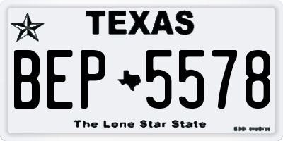 TX license plate BEP5578