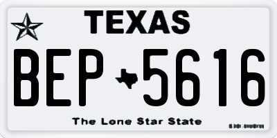 TX license plate BEP5616