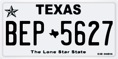 TX license plate BEP5627