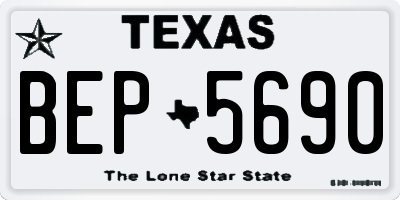 TX license plate BEP5690