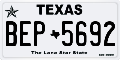 TX license plate BEP5692