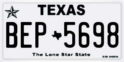 TX license plate BEP5698