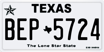 TX license plate BEP5724