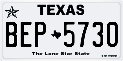 TX license plate BEP5730