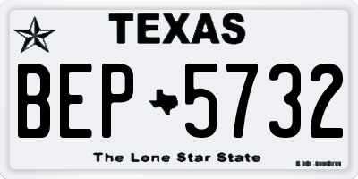 TX license plate BEP5732