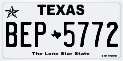 TX license plate BEP5772
