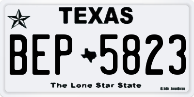 TX license plate BEP5823