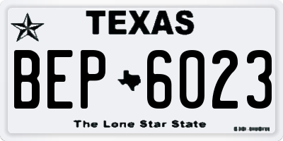 TX license plate BEP6023