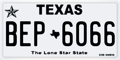 TX license plate BEP6066
