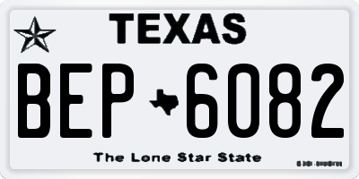 TX license plate BEP6082