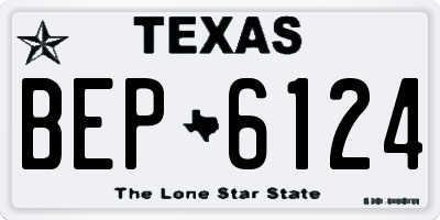 TX license plate BEP6124