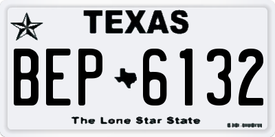 TX license plate BEP6132