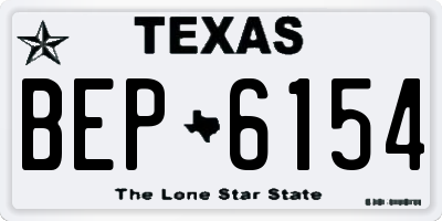 TX license plate BEP6154