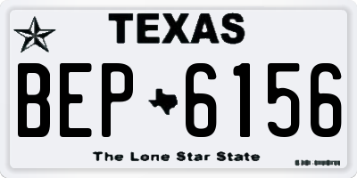TX license plate BEP6156