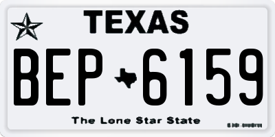 TX license plate BEP6159
